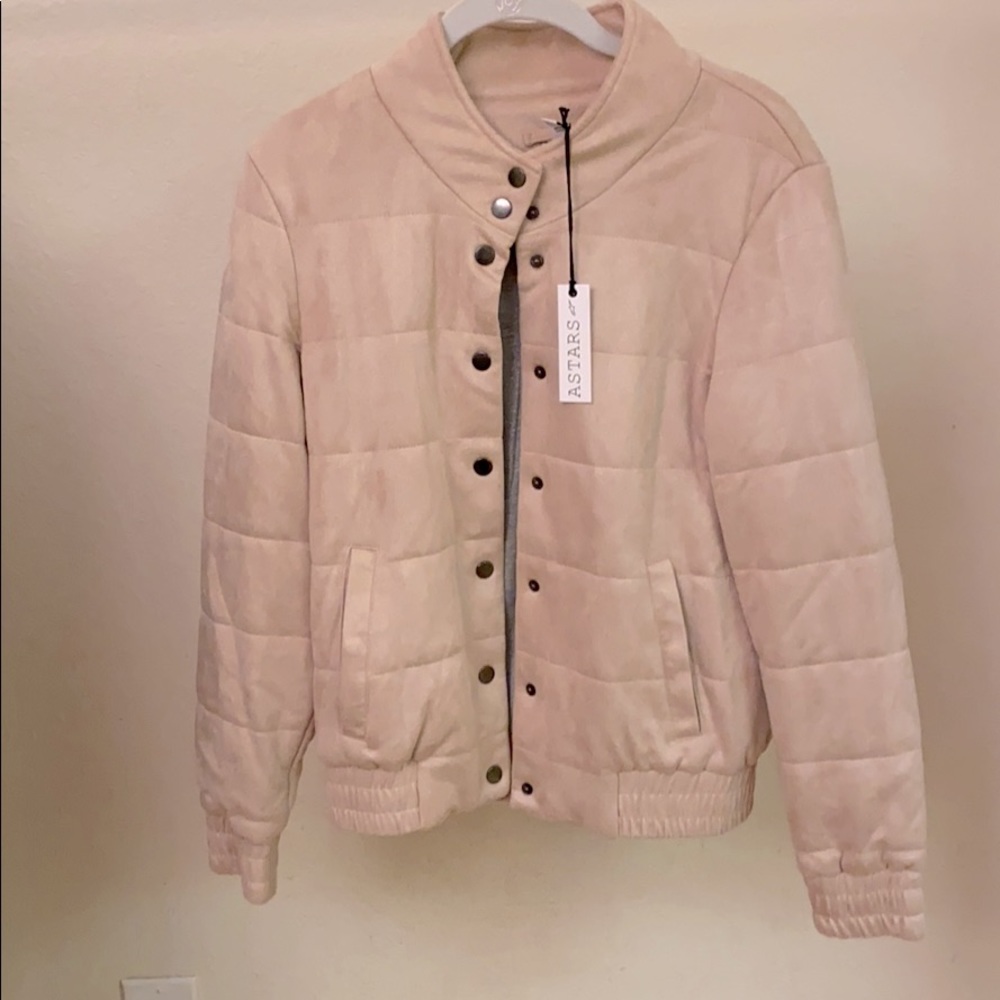 ASTARS The Baroness Quilted Vegan Suede Jacket